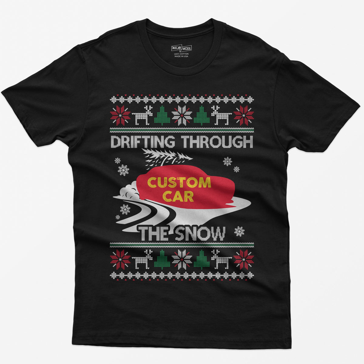 Custom Drift Car Christmas T-Shirt