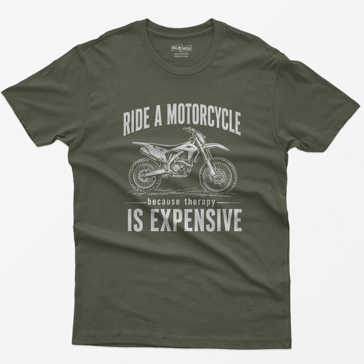 Dirt Bike T-Shirt - Military Green