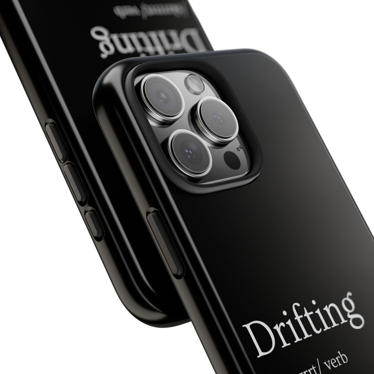 Drifting Definition tough phone case, close-up of the print