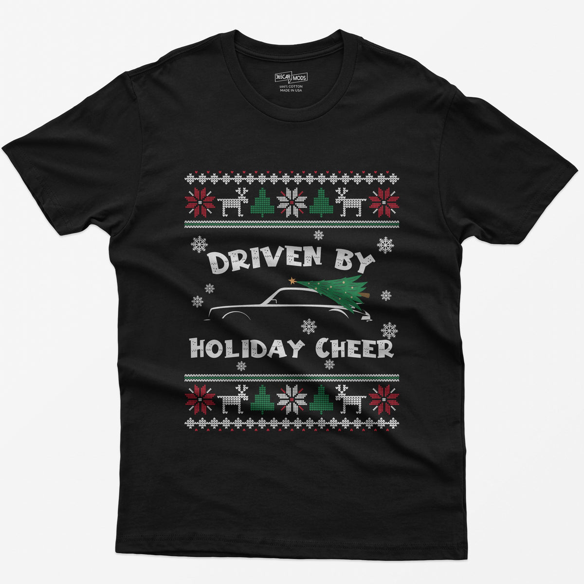 Driven by Holiday Cheer Sports Car Christmas T-Shirt