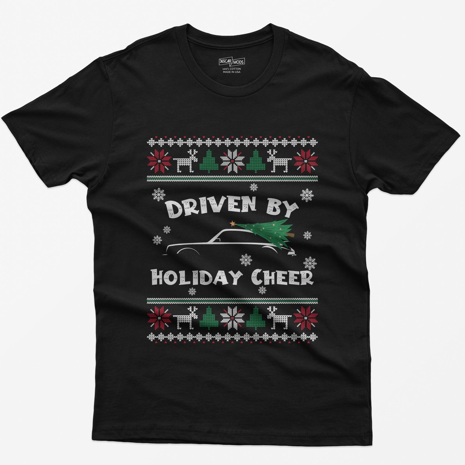 Driven by Holiday Cheer Sports Car Christmas T-Shirt