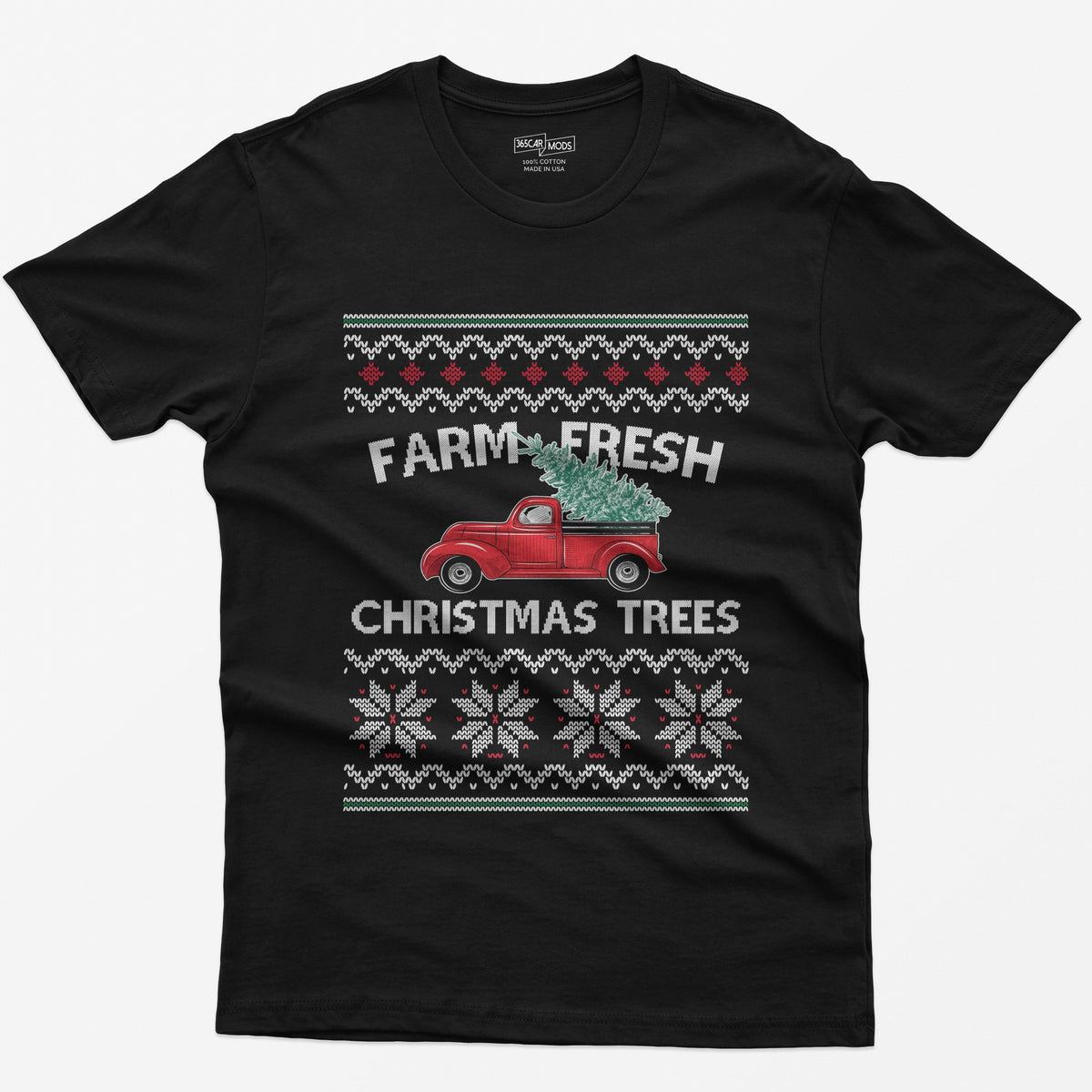 Farm Fresh Christmas Trees Vintage Red Truck T-Shirt