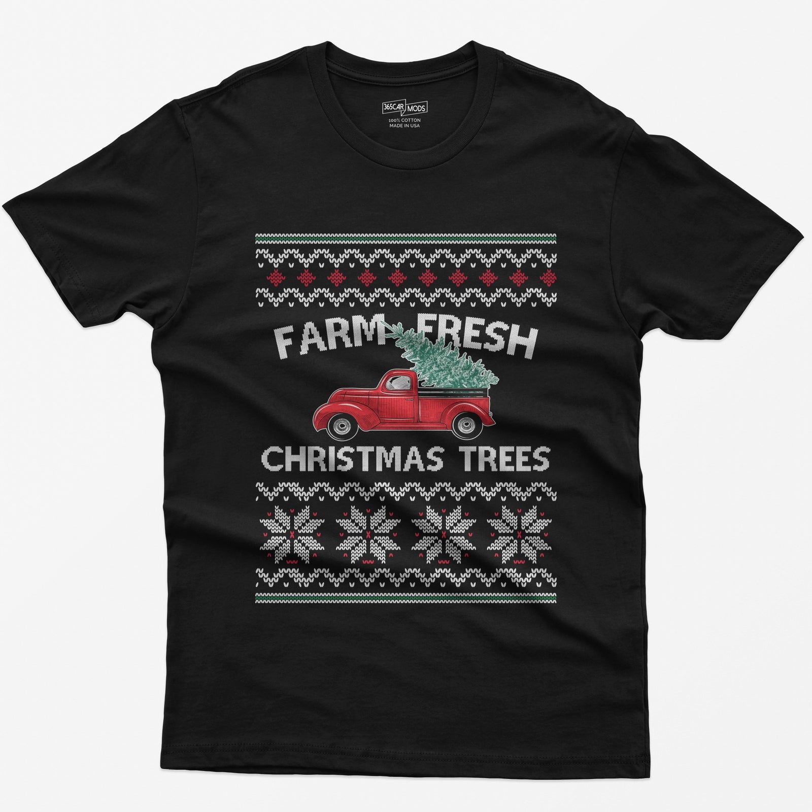 Farm Fresh Christmas Trees Vintage Red Truck T-Shirt