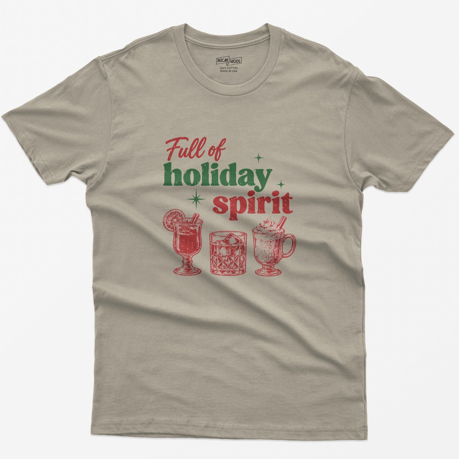 Full of Holiday Spirit T-Shirt - Sand