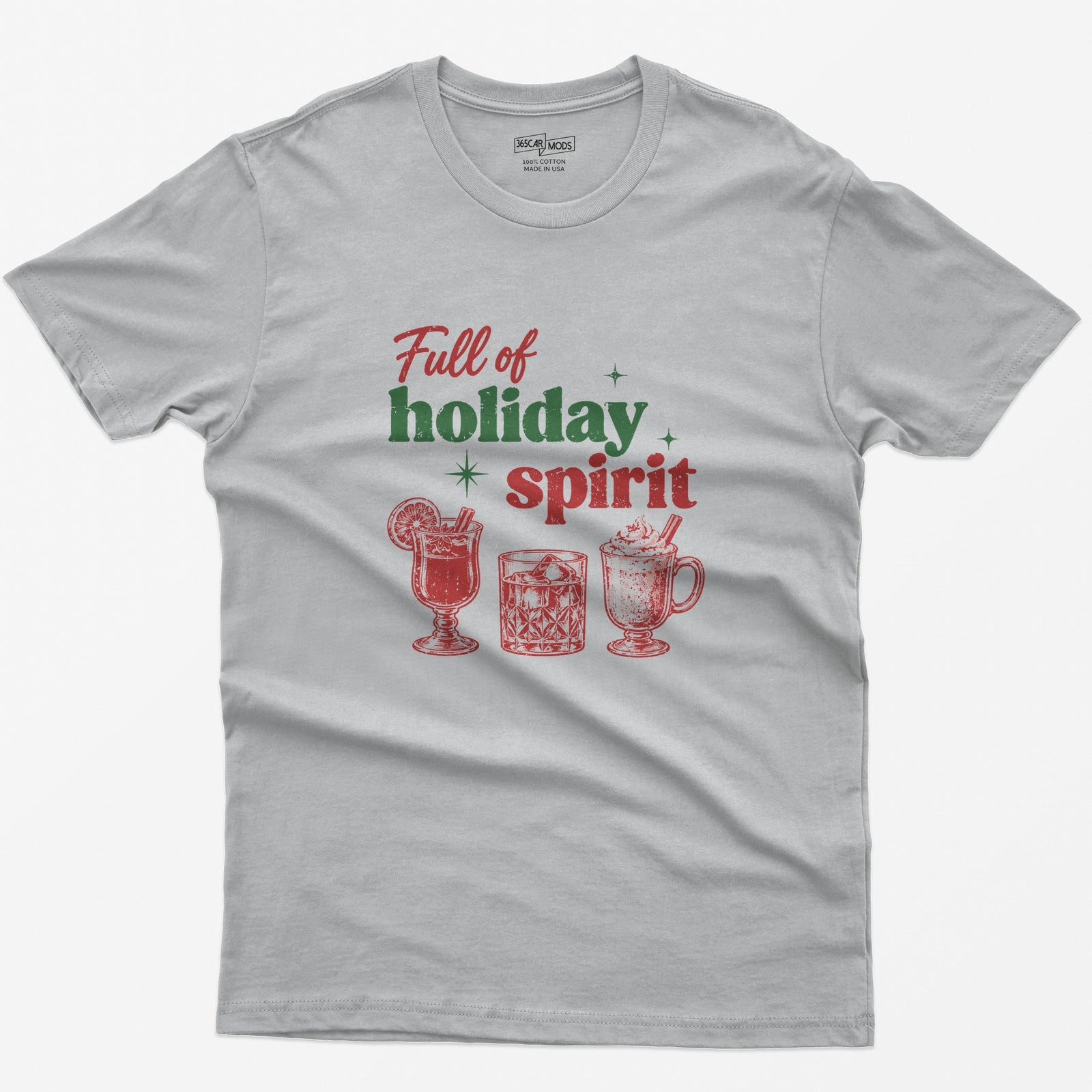 Full of Holiday Spirit T-Shirt - Sport Grey