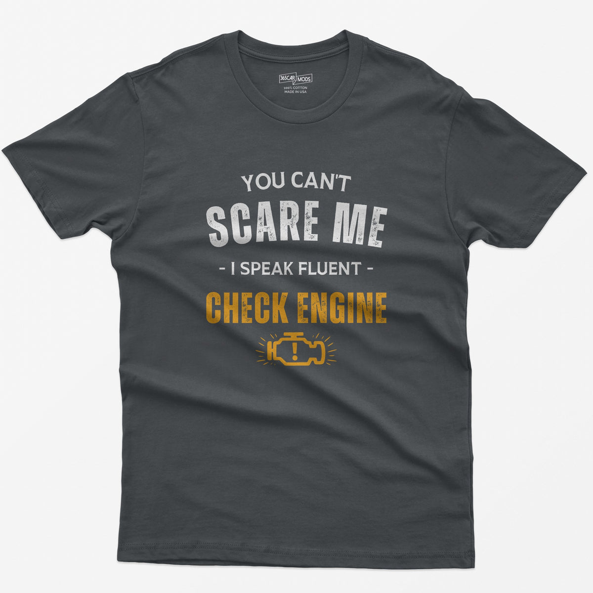 Funny Check Engine T-Shirt - Charcoal