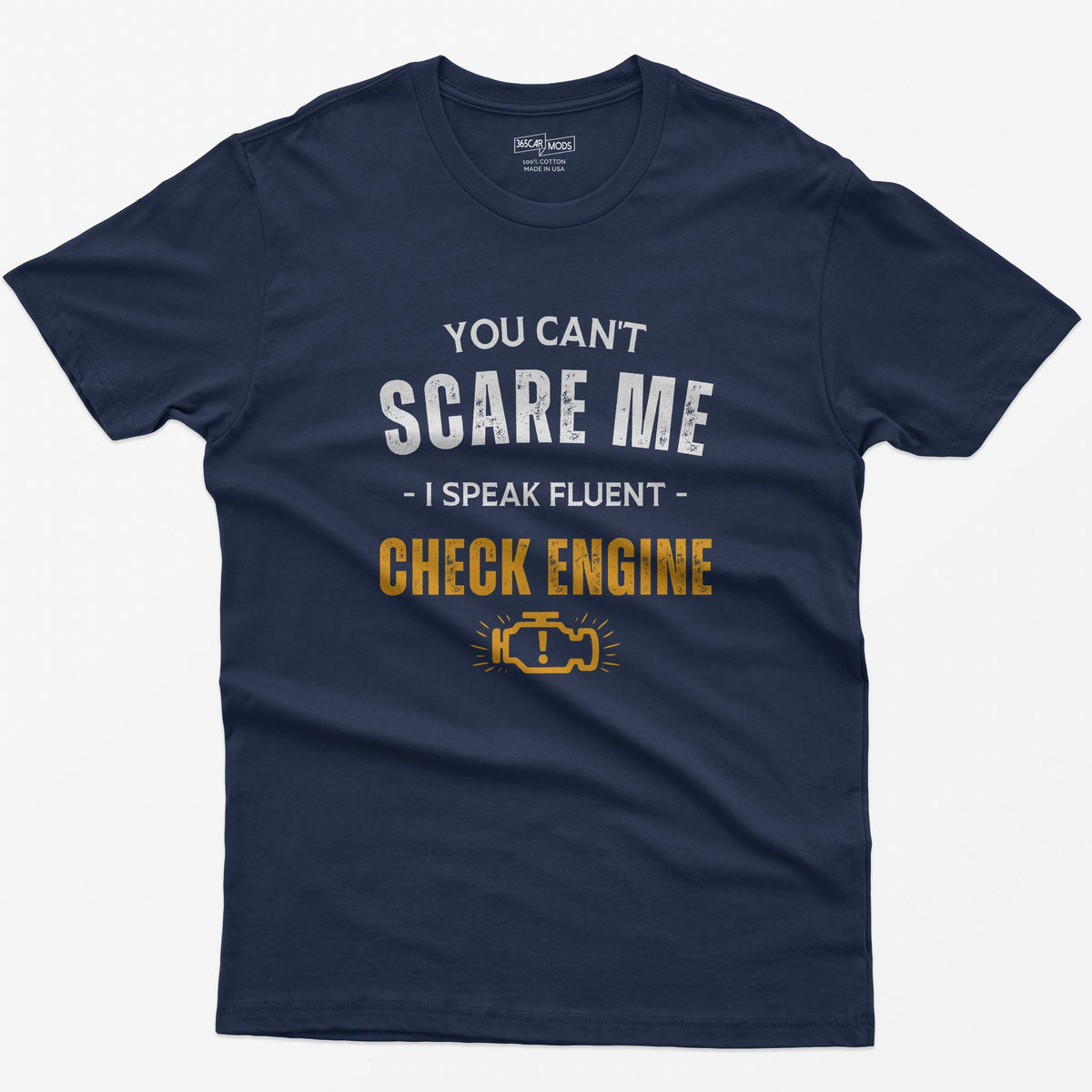 Funny Check Engine T-Shirt - Navy
