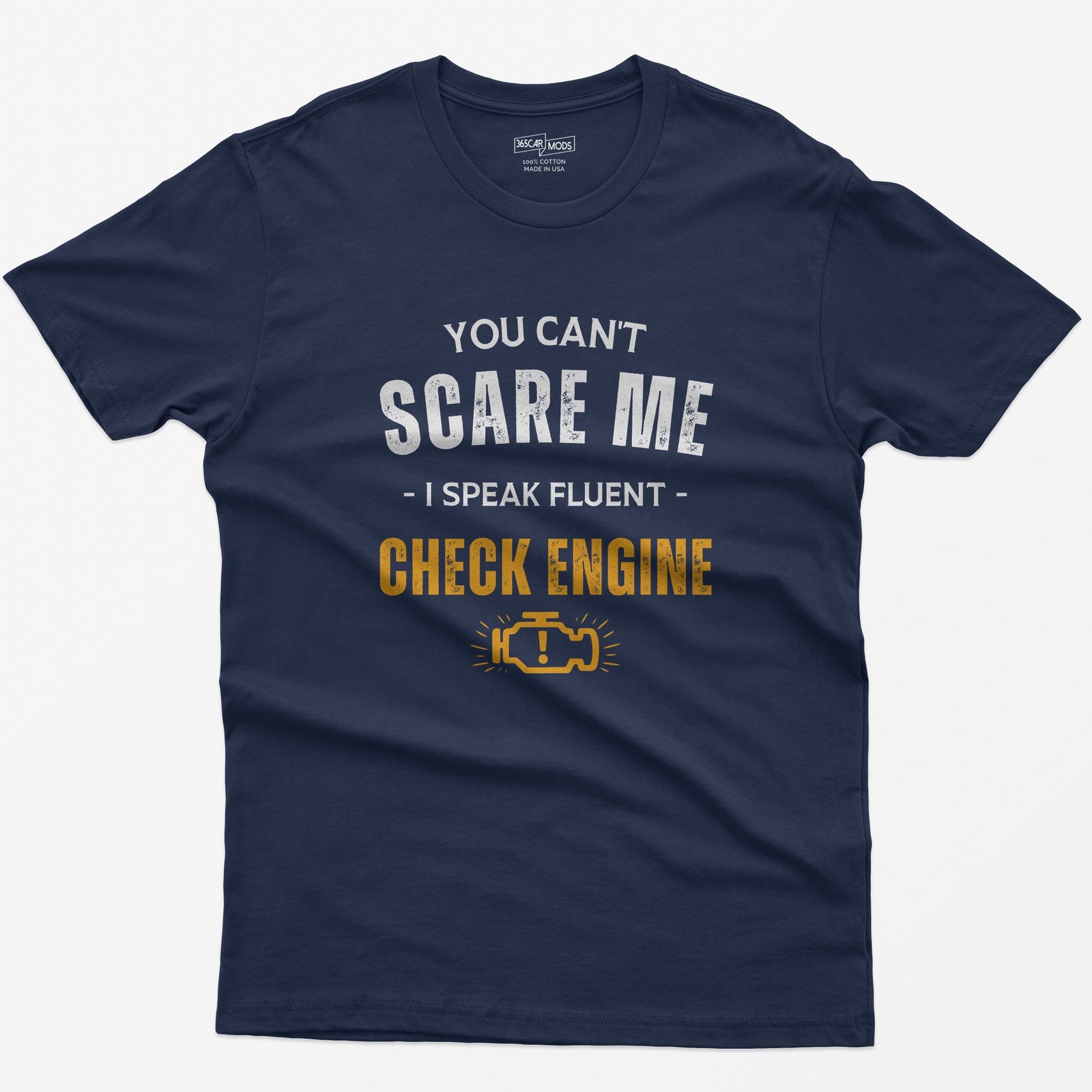 Funny Check Engine T-Shirt - Navy