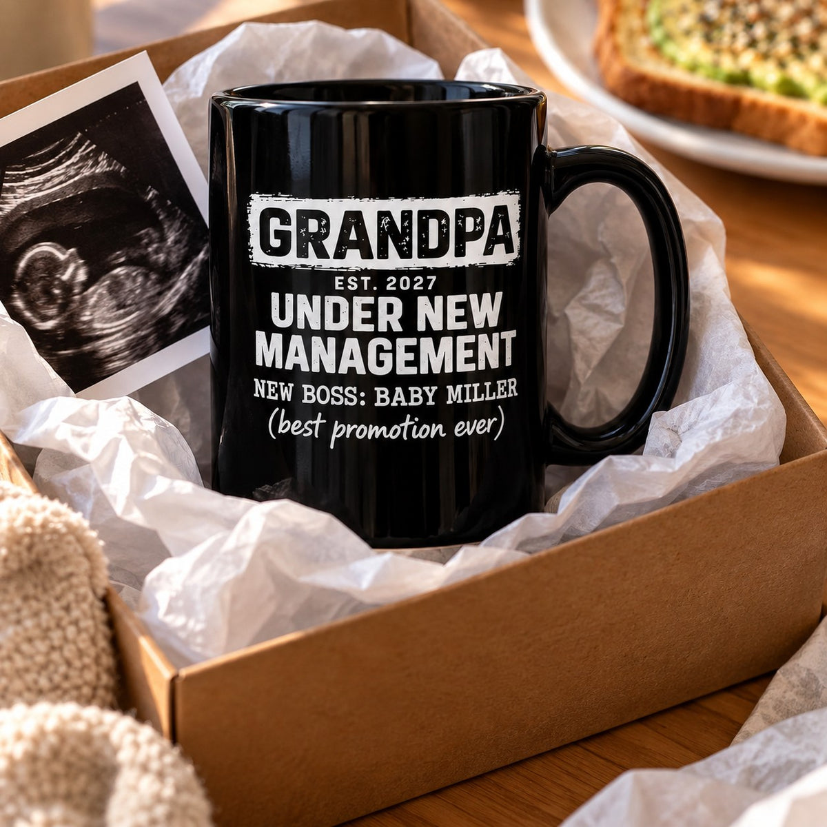 Grandpa Under New Management Coffee Mug - lifestyle photo