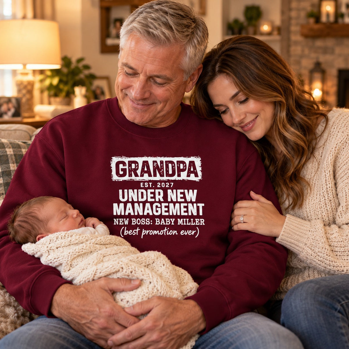 Grandpa Under New Management Sweatshirt - lifestyle photo