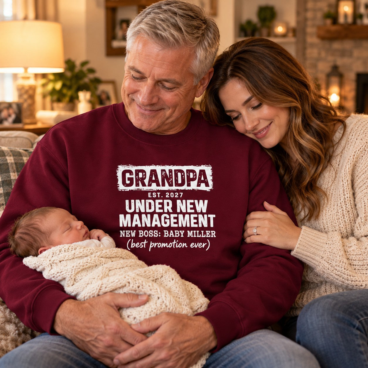 Grandpa Under New Management Sweatshirt - lifestyle photo