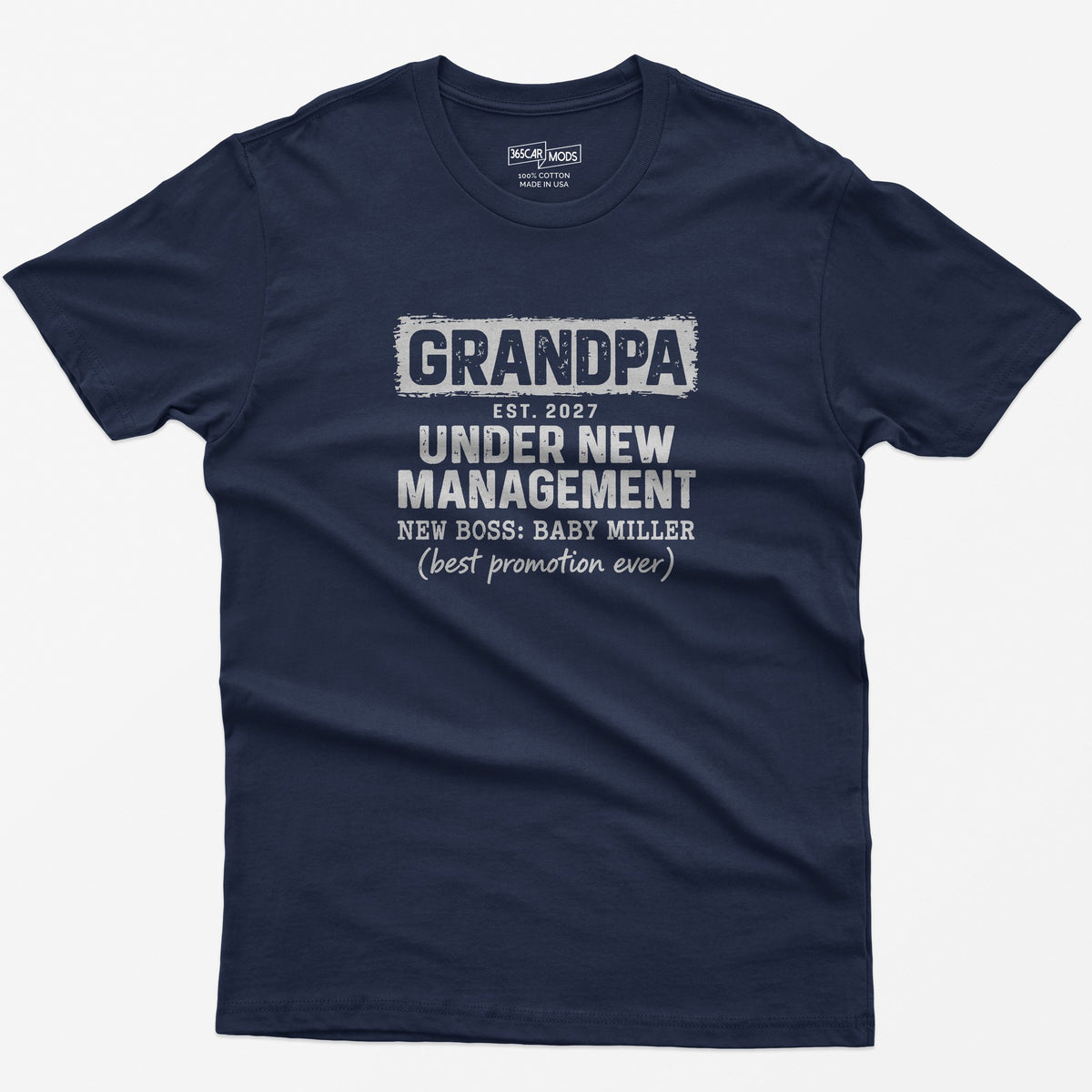Grandpa Under New Management T-Shirt - Navy