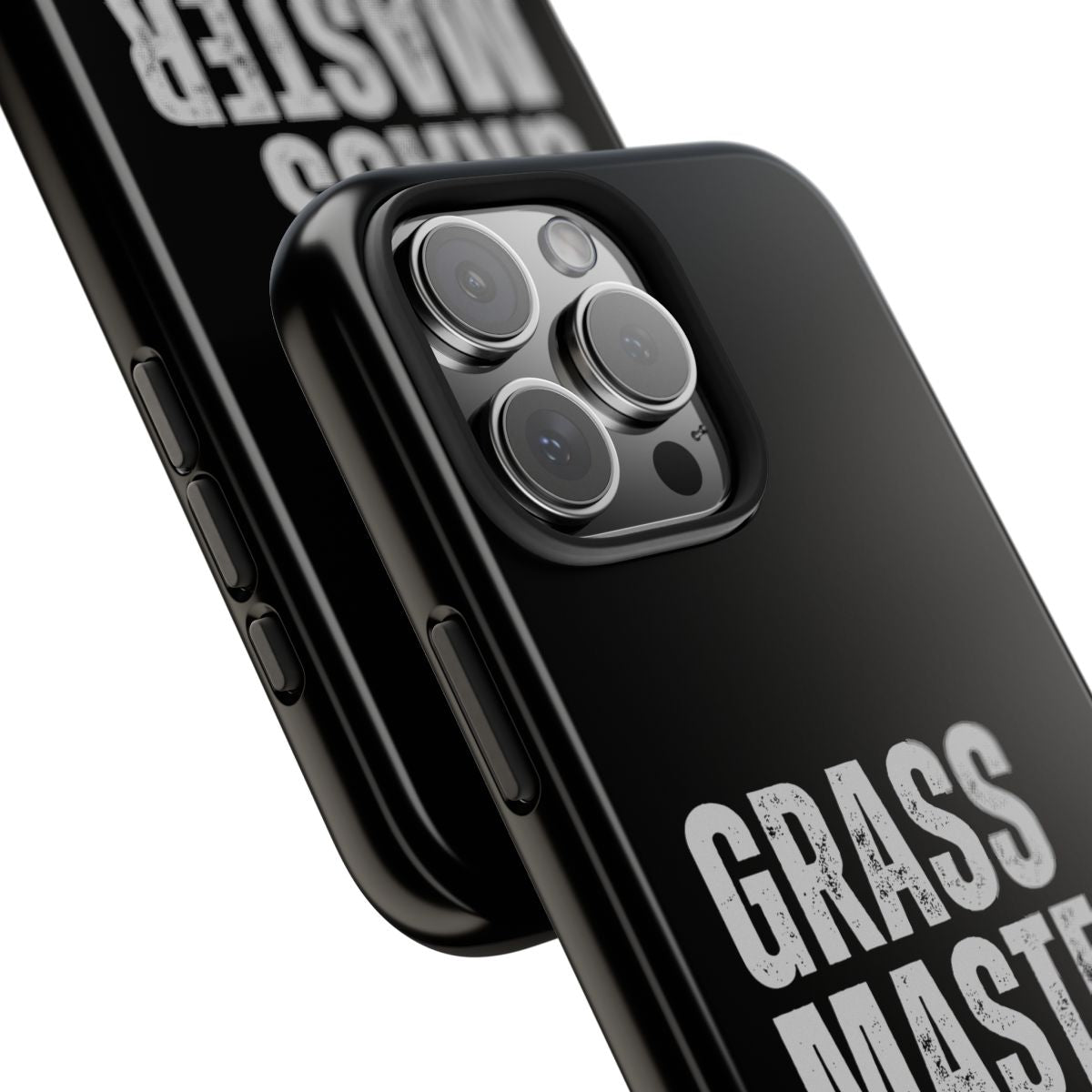 Grass Master tough phone case, close-up of the print
