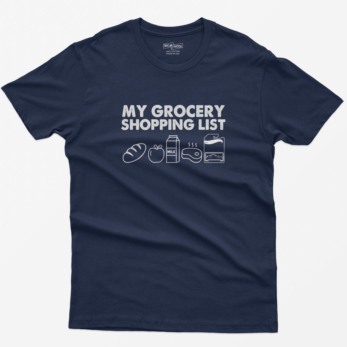 My Grocery Shopping List T-Shirt - Navy