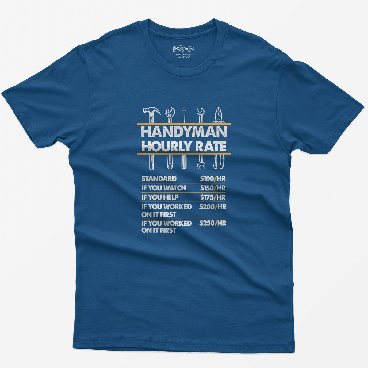 Handyman Hourly Rate T-Shirt - Royal