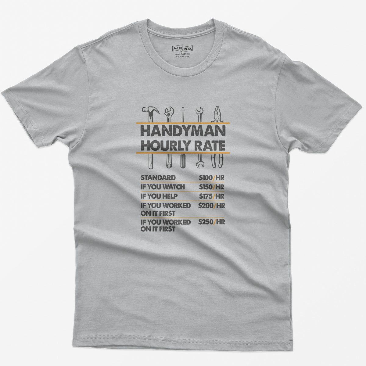 Handyman Hourly Rate T-Shirt - Sport Grey