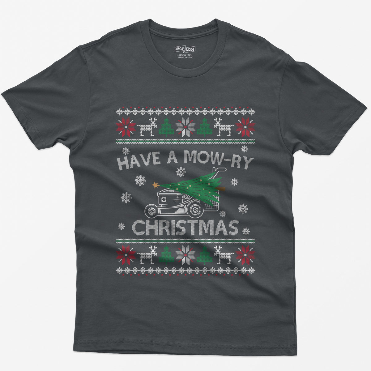 Have a Mow-ry Christmas T-Shirt - Charcoal