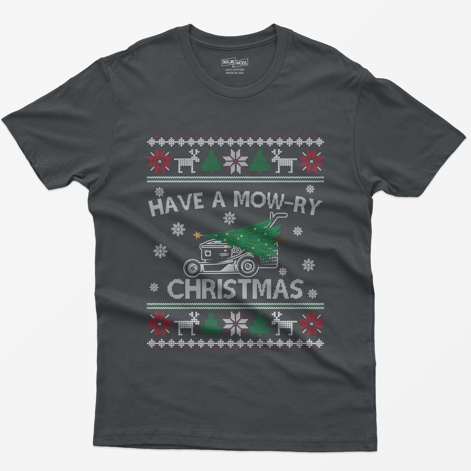 Have a Mow-ry Christmas T-Shirt - Charcoal