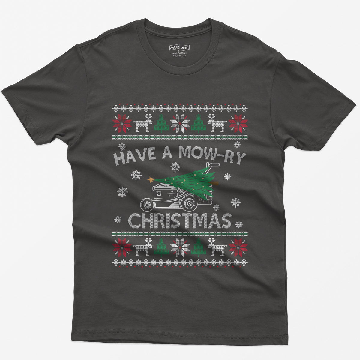 Have a Mow-ry Christmas T-Shirt - Dark Heather