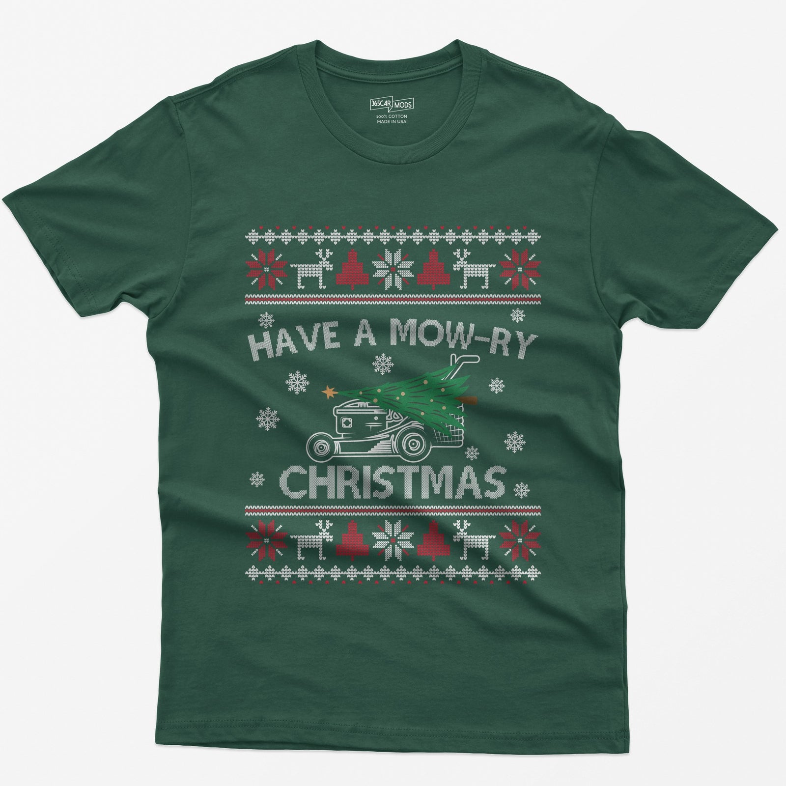 Have a Mow-ry Christmas T-Shirt - Forest Green