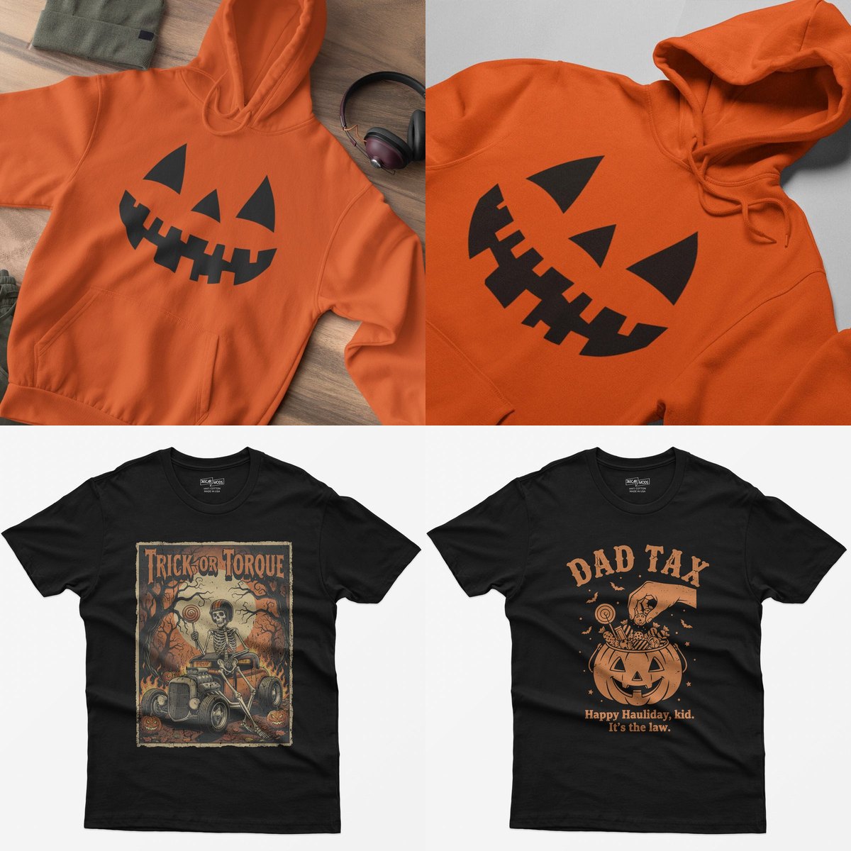 Halloween T-shirts and hoodies for car guys