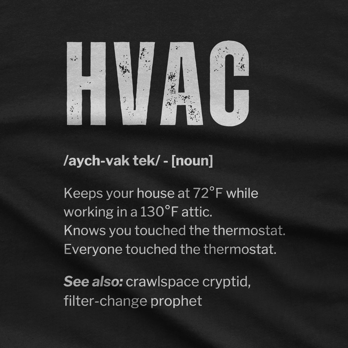 HVAC Definition T-Shirt design close-up