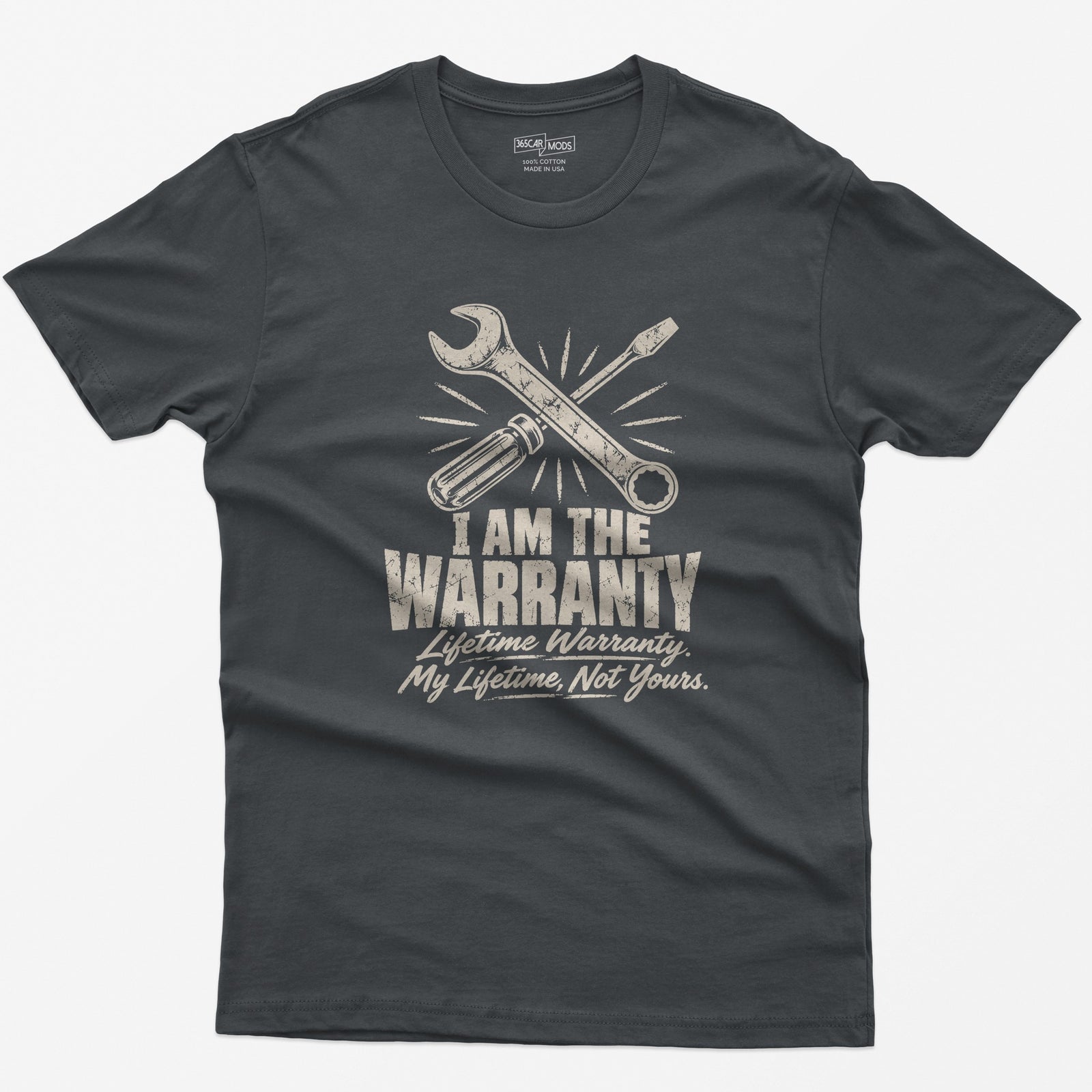 I Am the Warranty T-Shirt - Charcoal