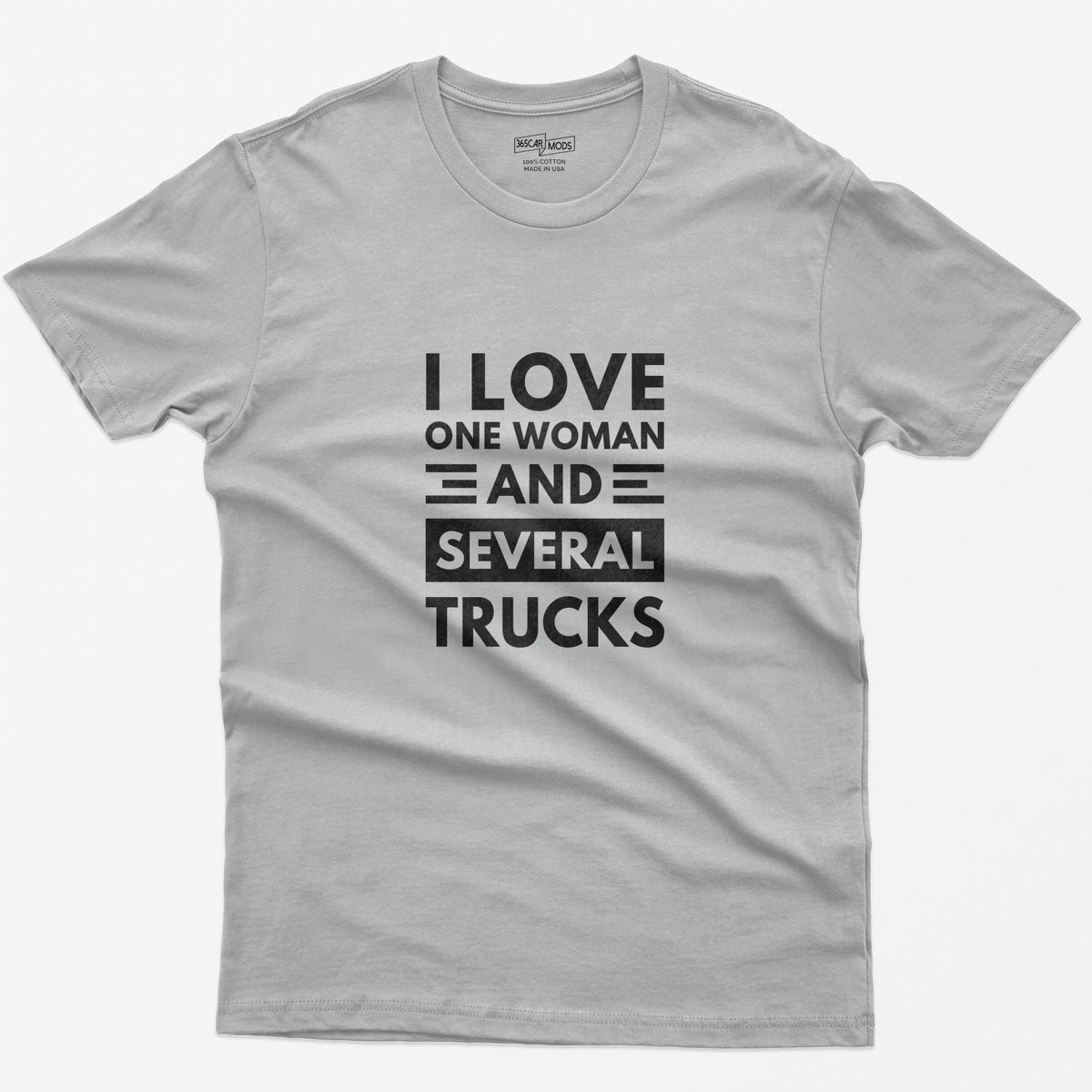 I Love One Woman and Several Trucks T-Shirt - Sport Grey