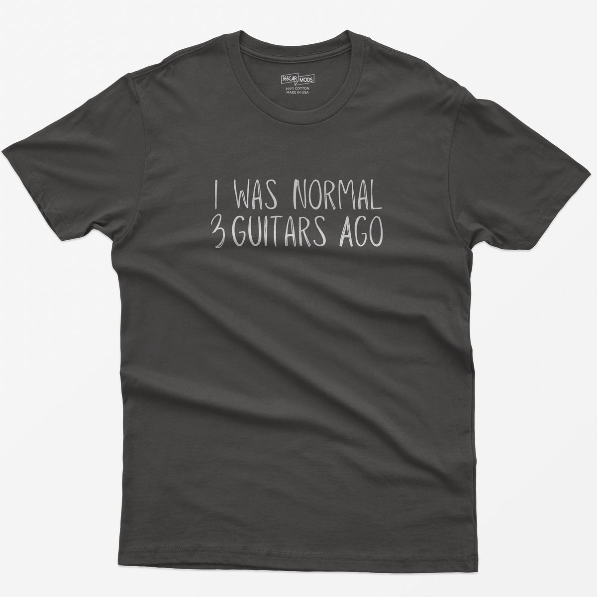 I Was Normal 3 Guitars Ago T-Shirt - Dark Heather