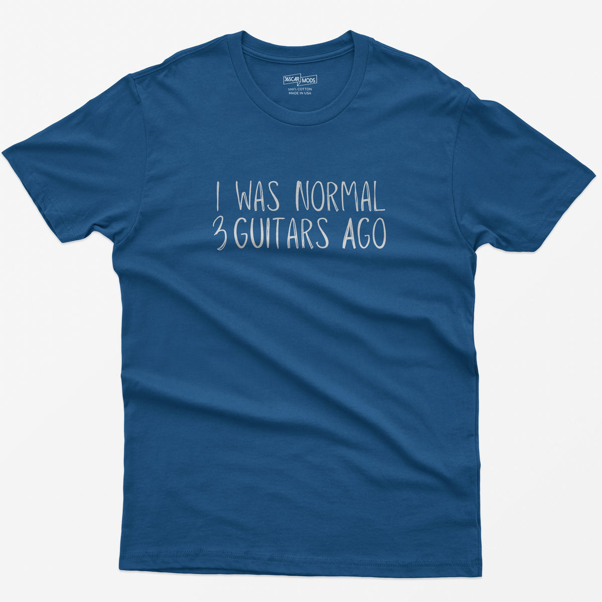 I Was Normal 3 Guitars Ago T-Shirt - Royal