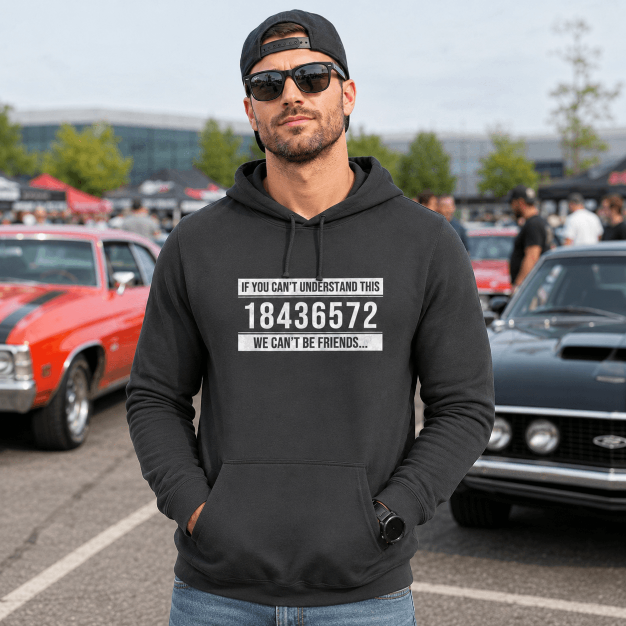 V8 Firing Order Hoodie - muscle car gearhead pullover