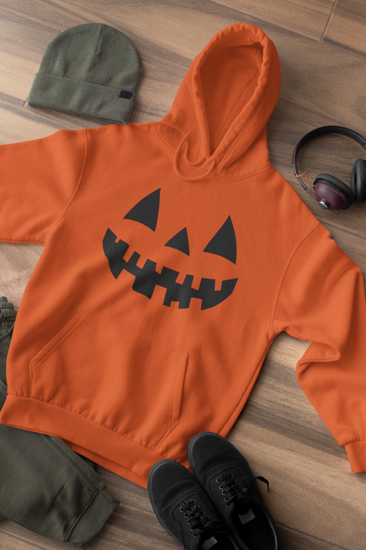 Pumpkin Face Halloween Hoodie, view 6