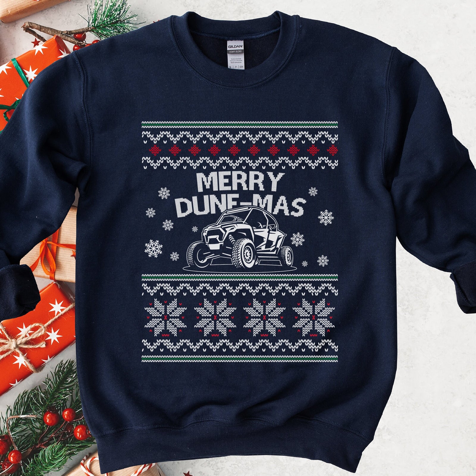 Merry Dune-mas UTV Christmas Sweatshirt - Navy