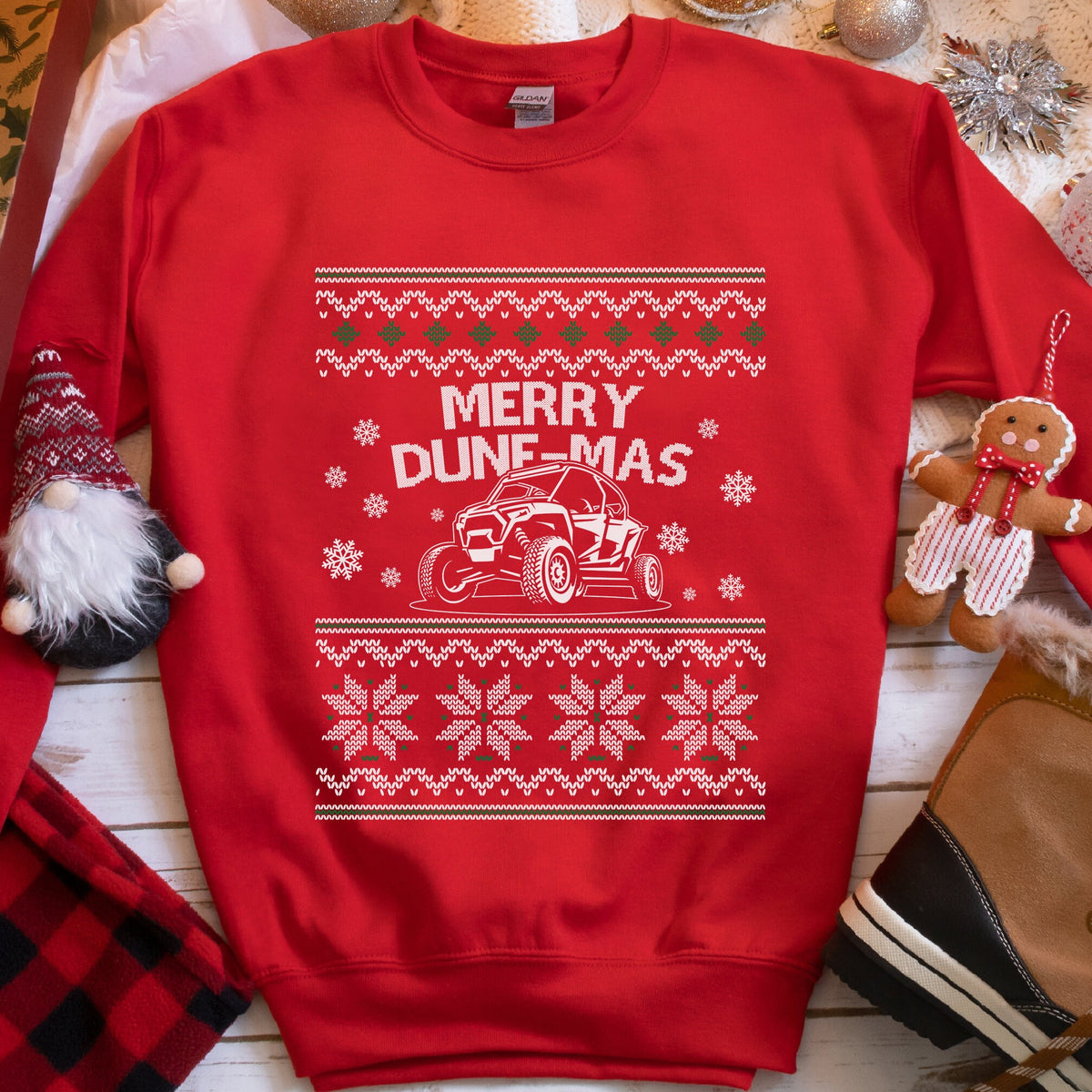 Merry Dune-mas UTV Christmas Sweatshirt - Red