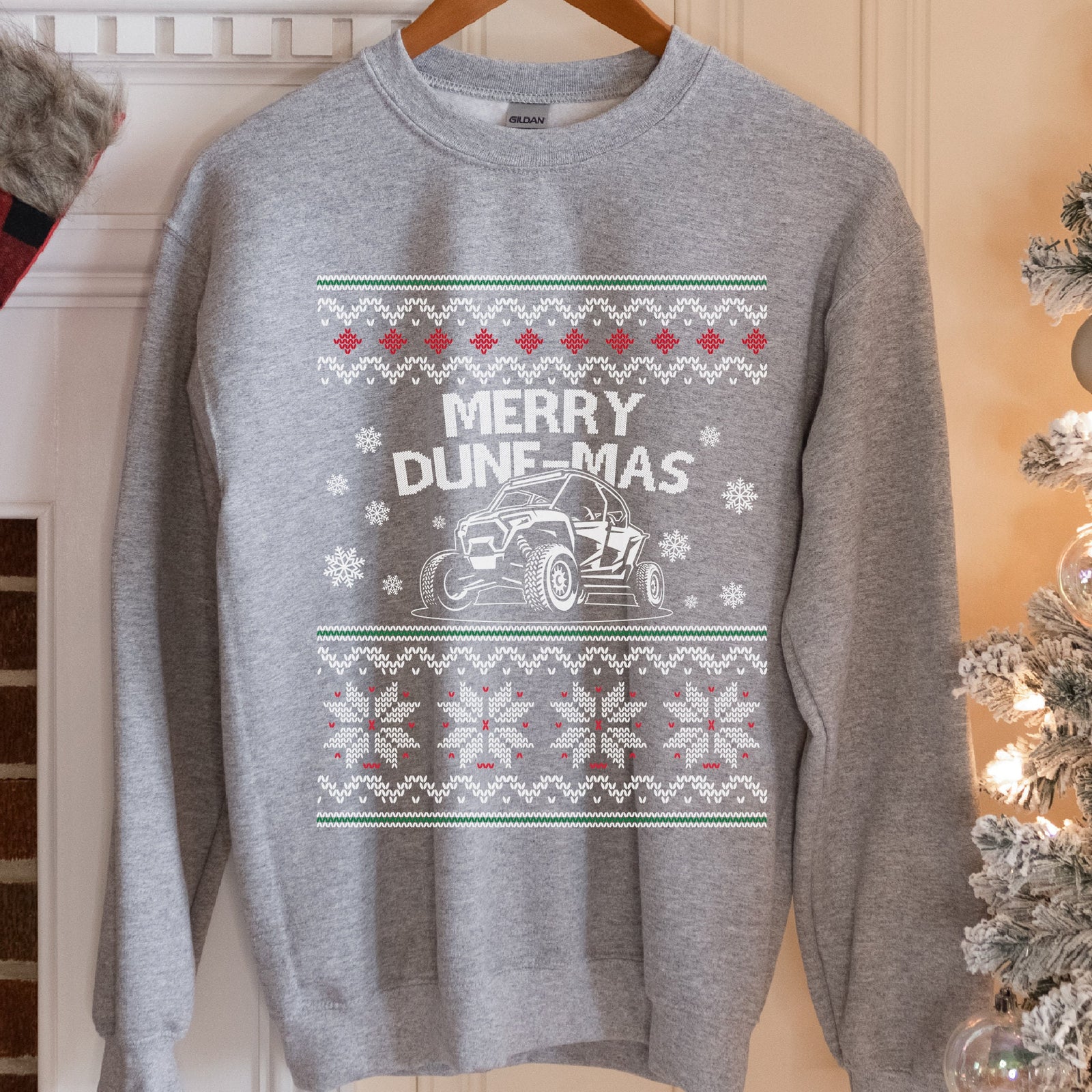 Merry Dune-mas UTV Christmas Sweatshirt - Sport Grey
