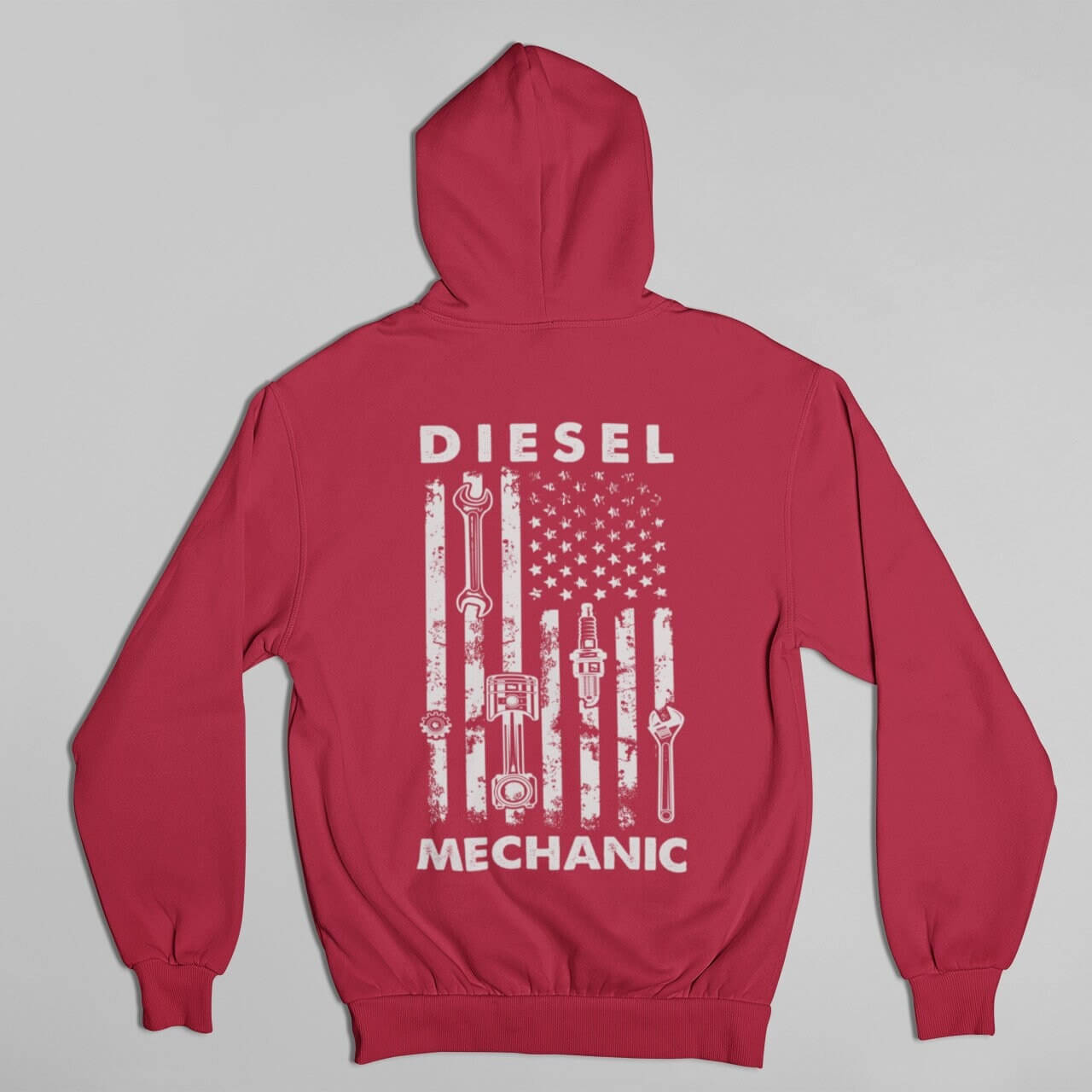Diesel Mechanic Flag hoodie - back print