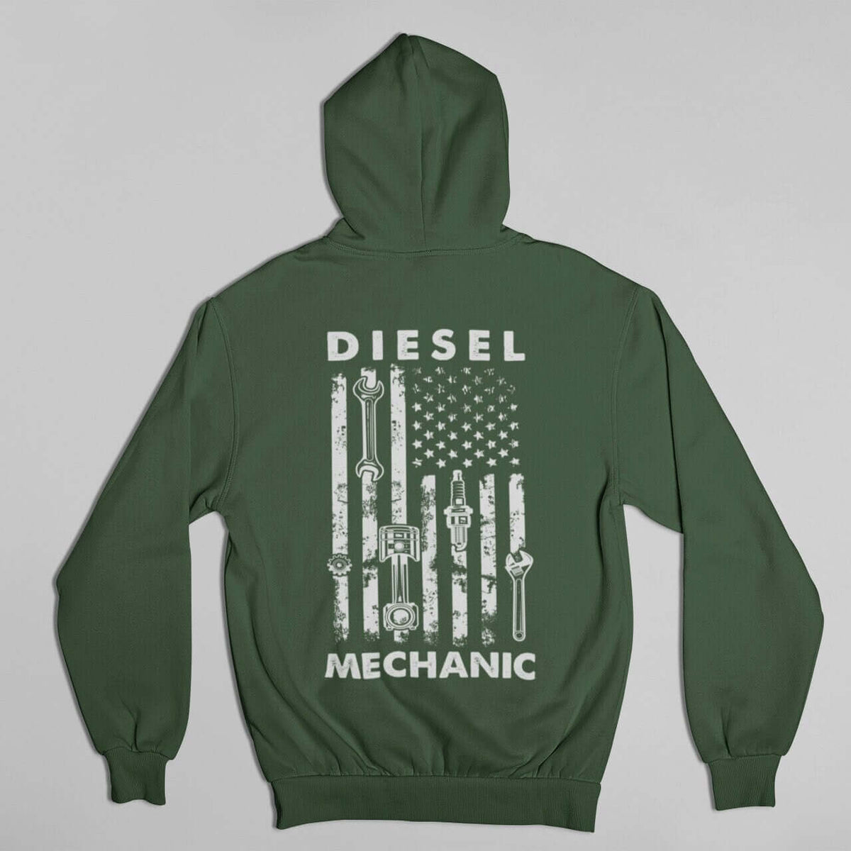 Diesel Mechanic Flag hoodie - back print