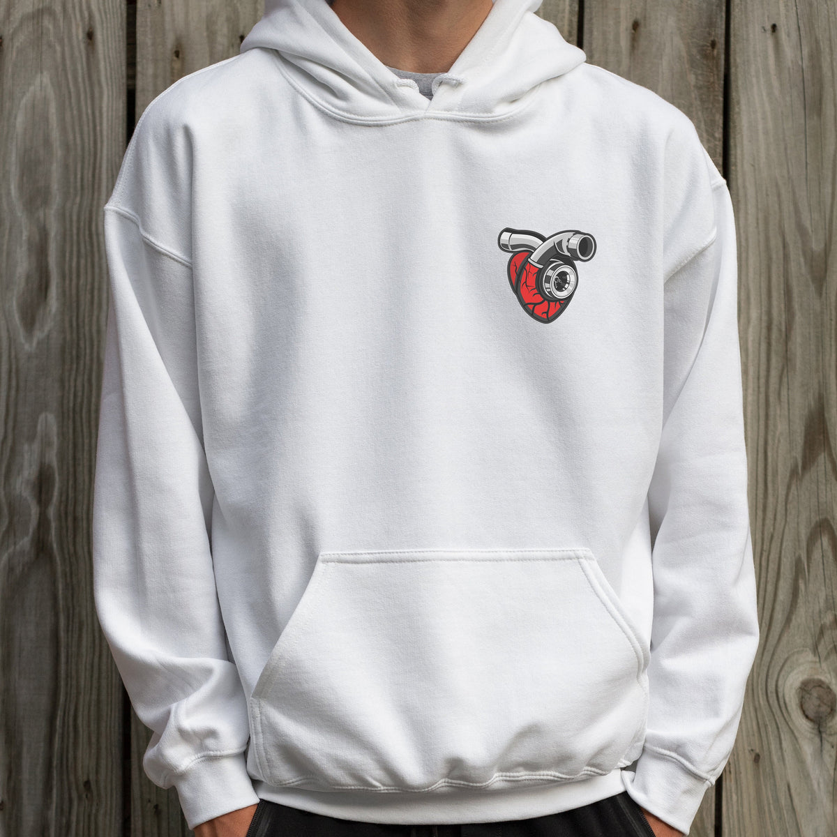 Boost Heart hoodie - lifestyle photo