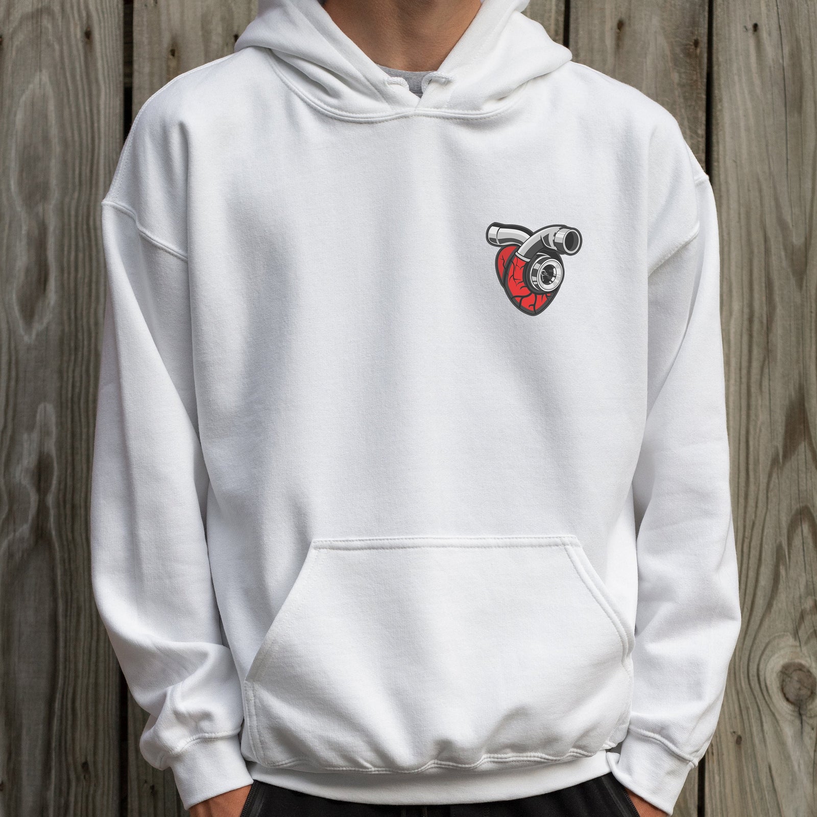 Boost Heart hoodie - lifestyle photo