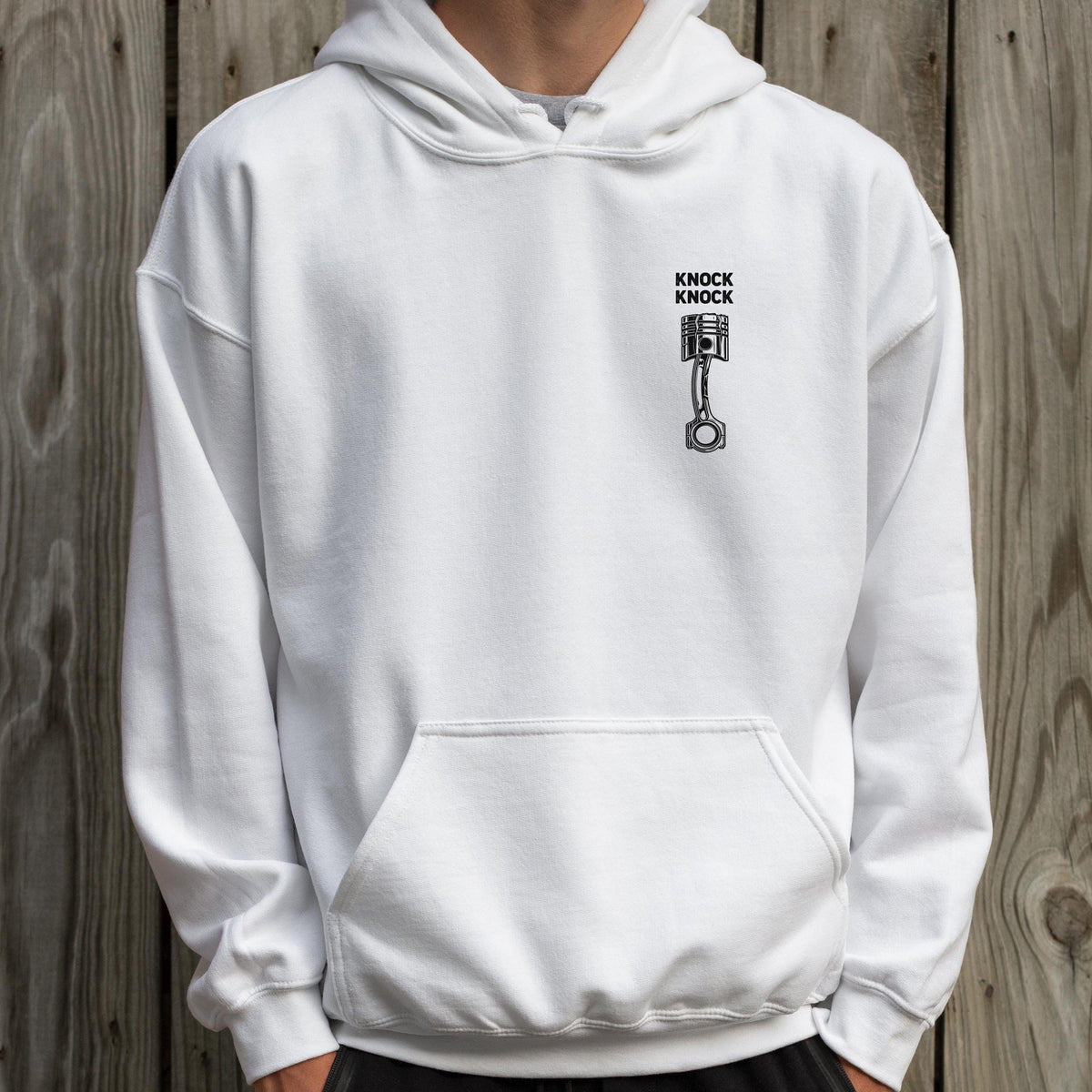 Knock Knock Piston hoodie - lifestyle photo