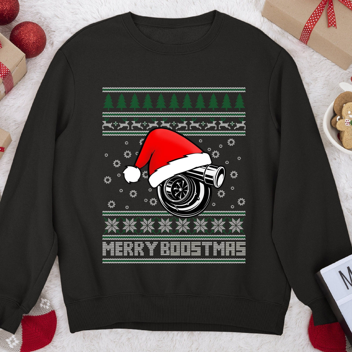 Merry Boostmas Ugly Christmas Sweatshirt