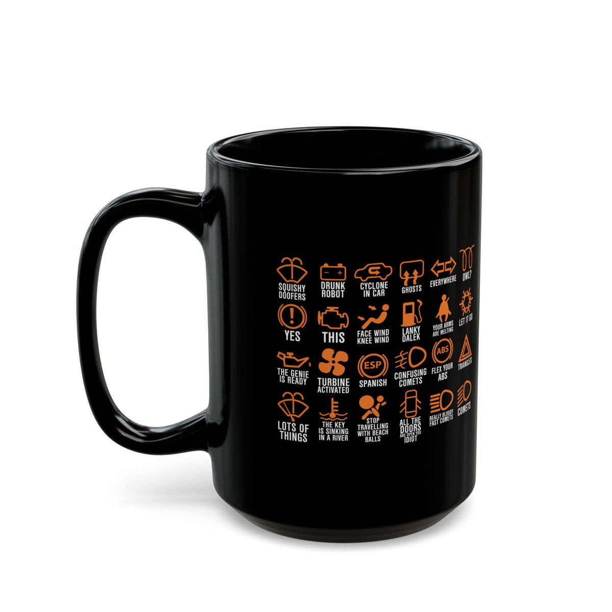 Dashboard Icons Coffee Mug | Funny Car Enthusiast Gift