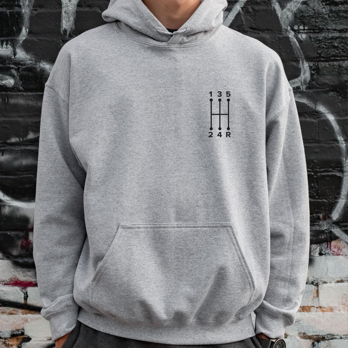5 Speed Shift Pattern hoodie - lifestyle photo