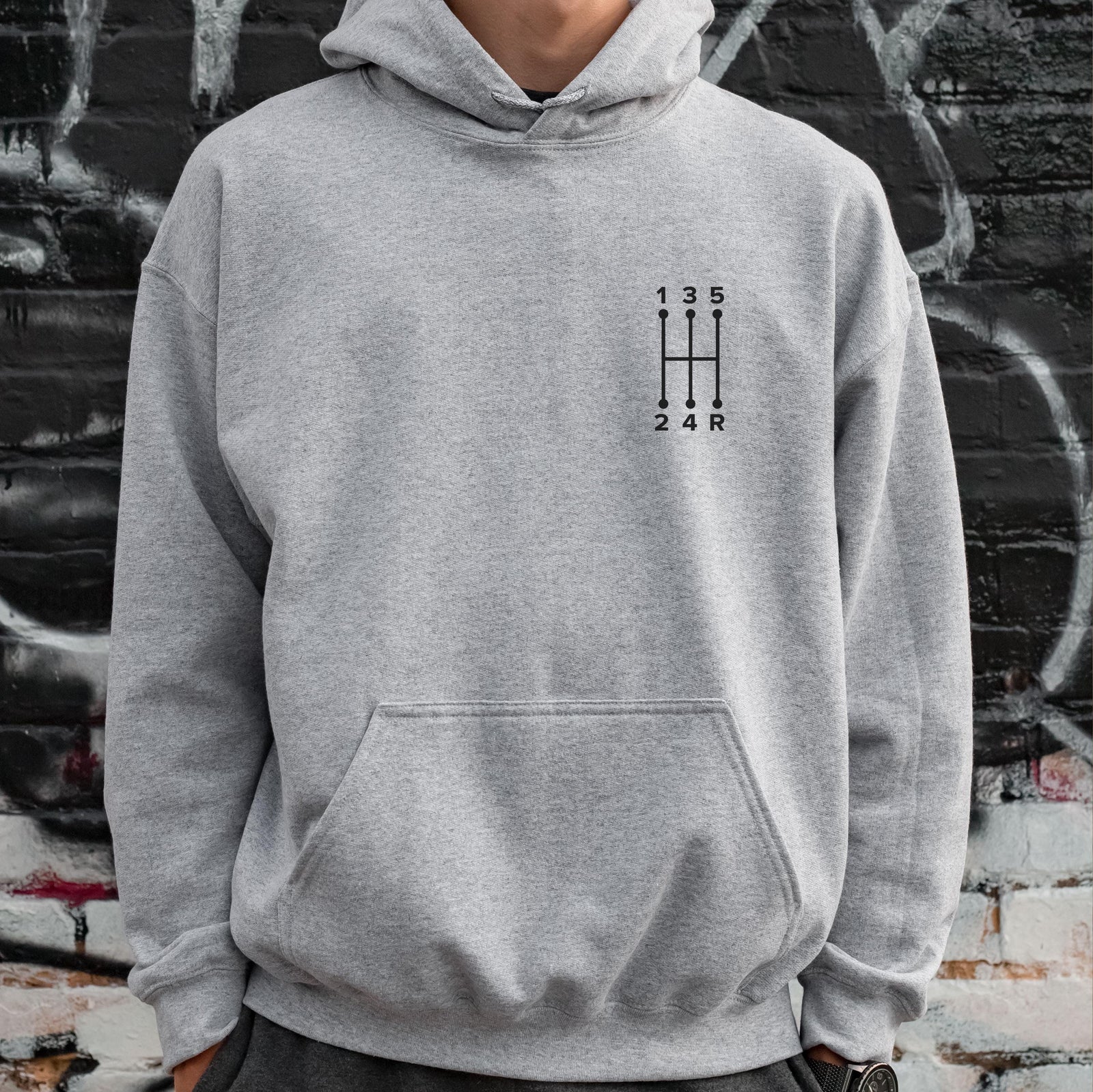 5 Speed Shift Pattern hoodie - lifestyle photo