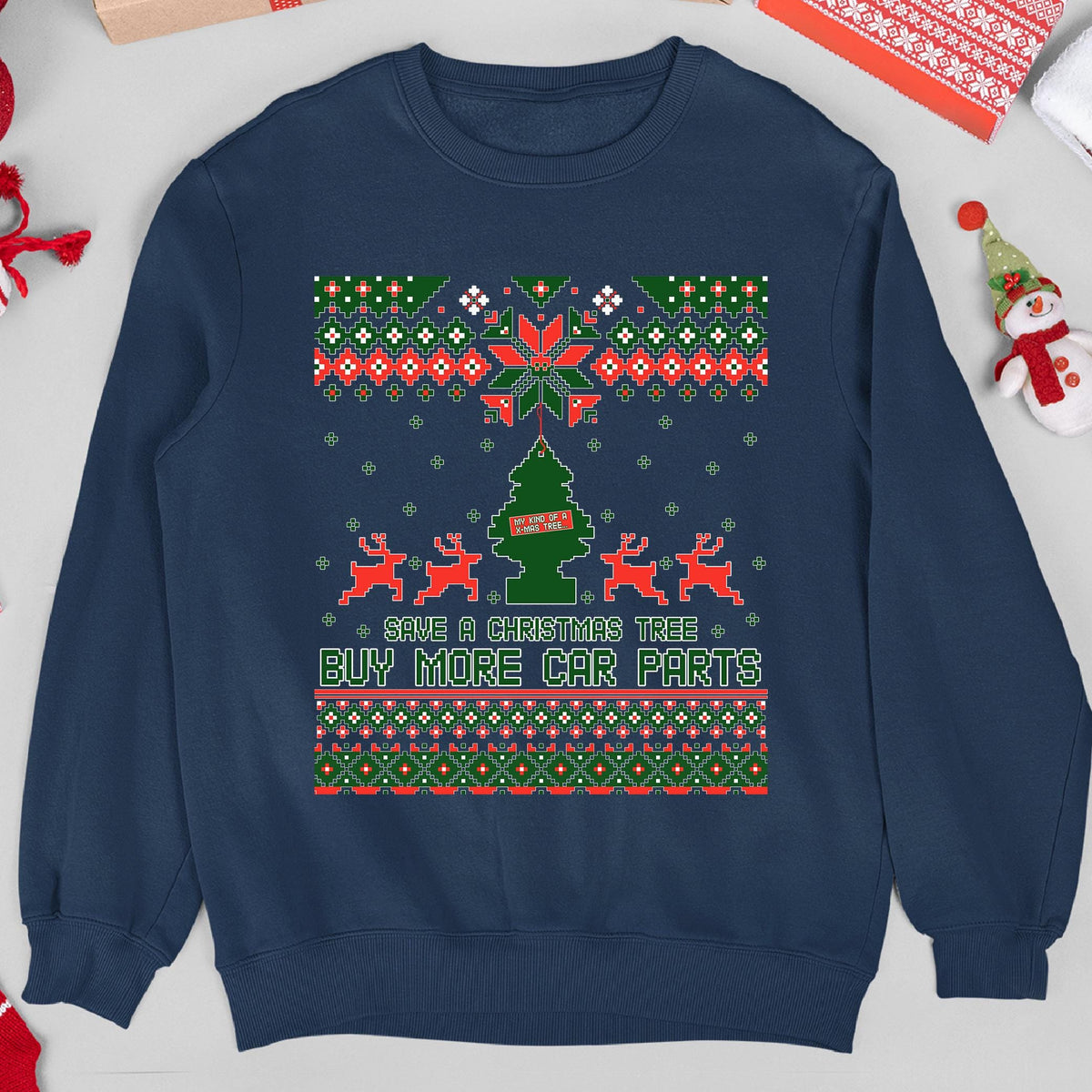 Save a Christmas Tree Buy More Car Parts Sweatshirt, view 6