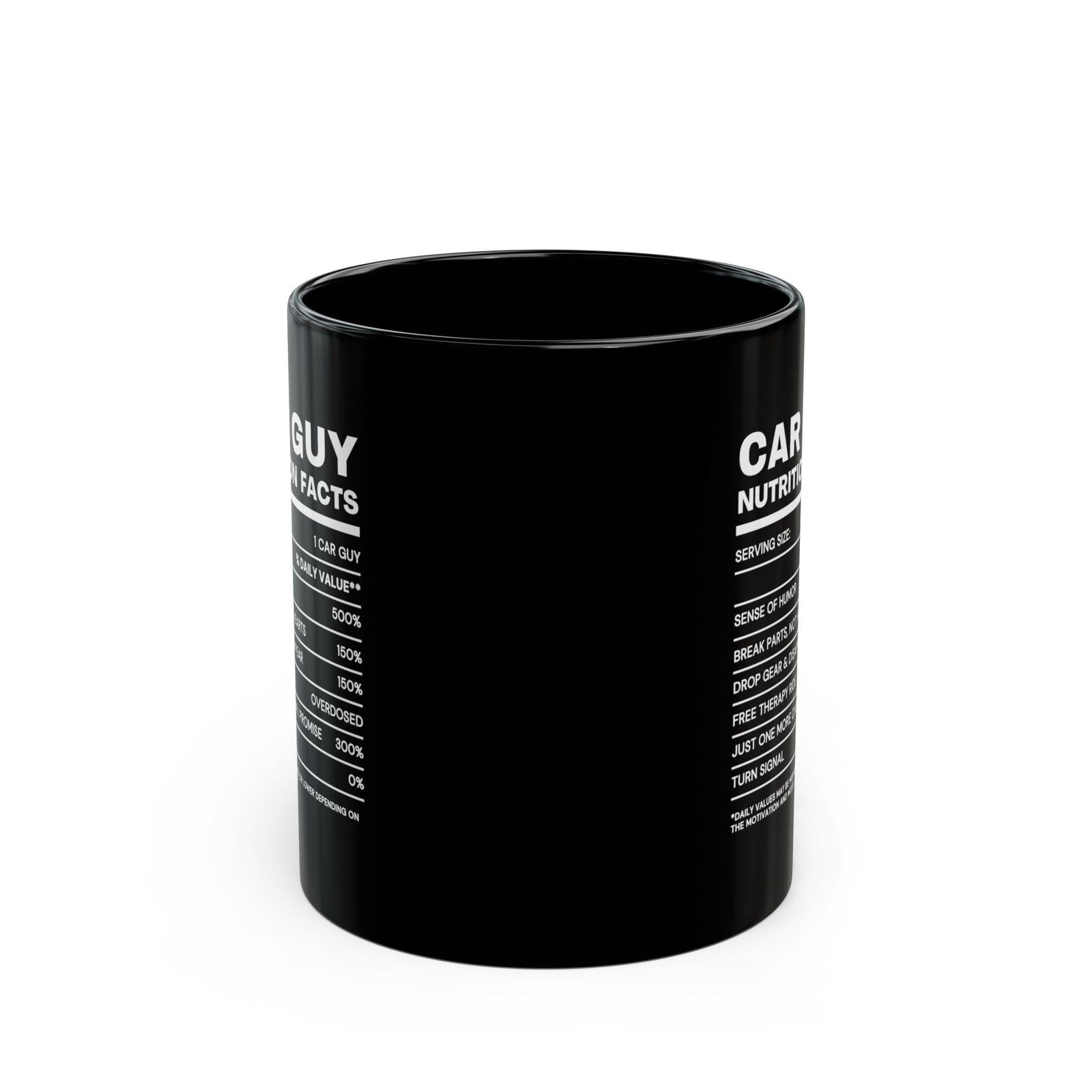Car Guy Nutrition Facts Mug | Funny Car Enthusiast Gift
