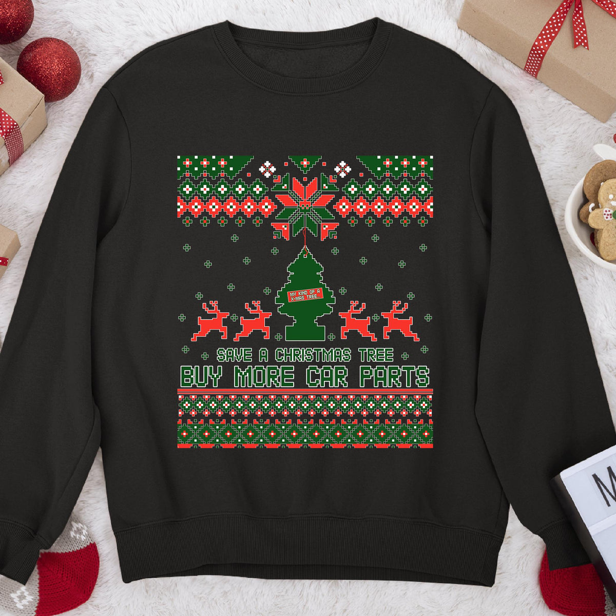 Save a Christmas Tree Buy More Car Parts Sweatshirt, view 5