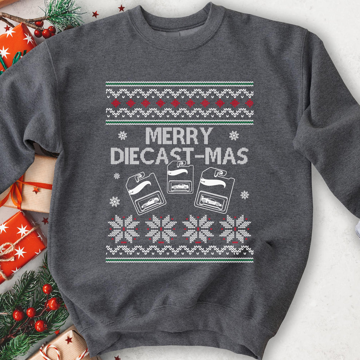 Merry Diecast-Mas Ugly Christmas Sweatshirt