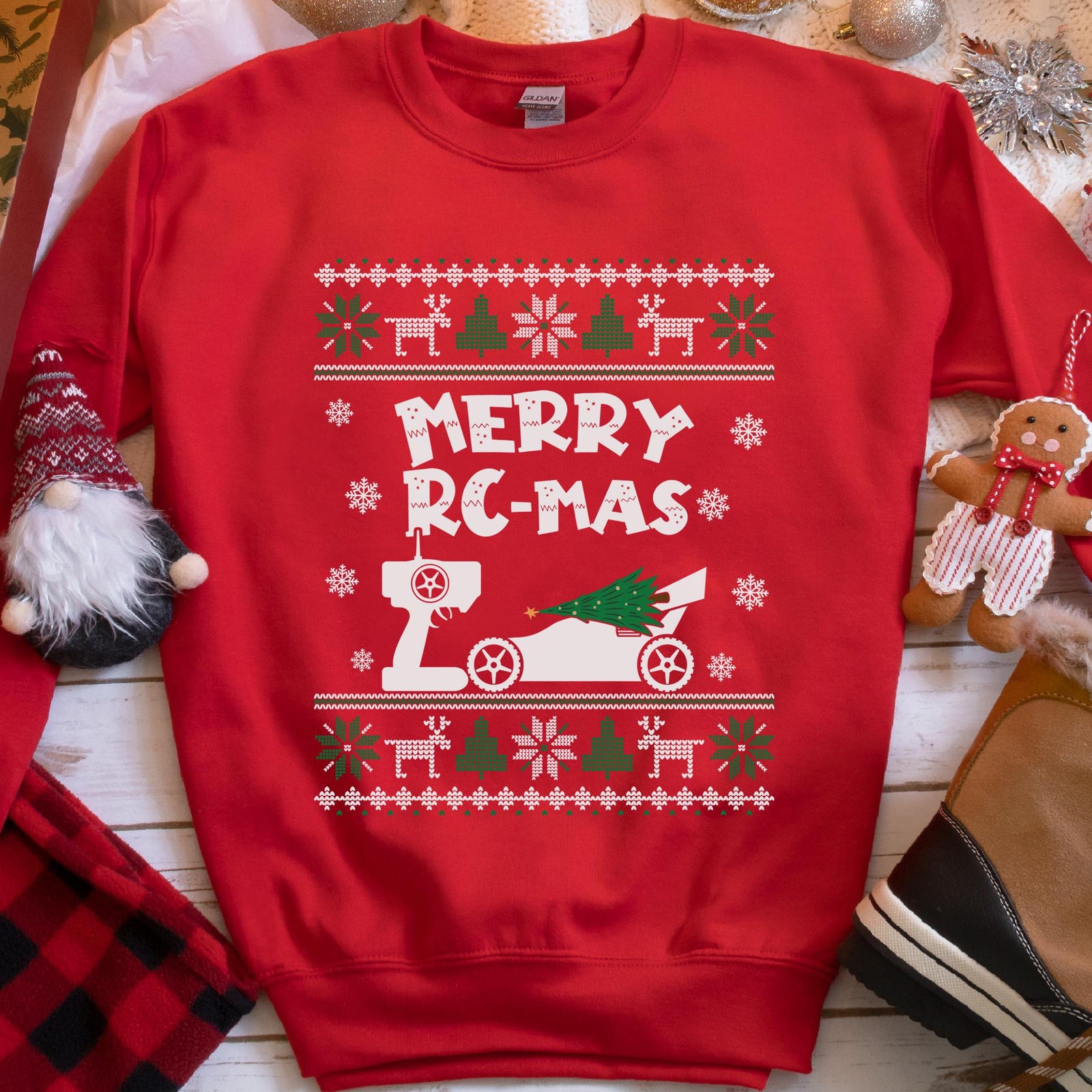Merry RC-mas Ugly Christmas Sweatshirt, view 6