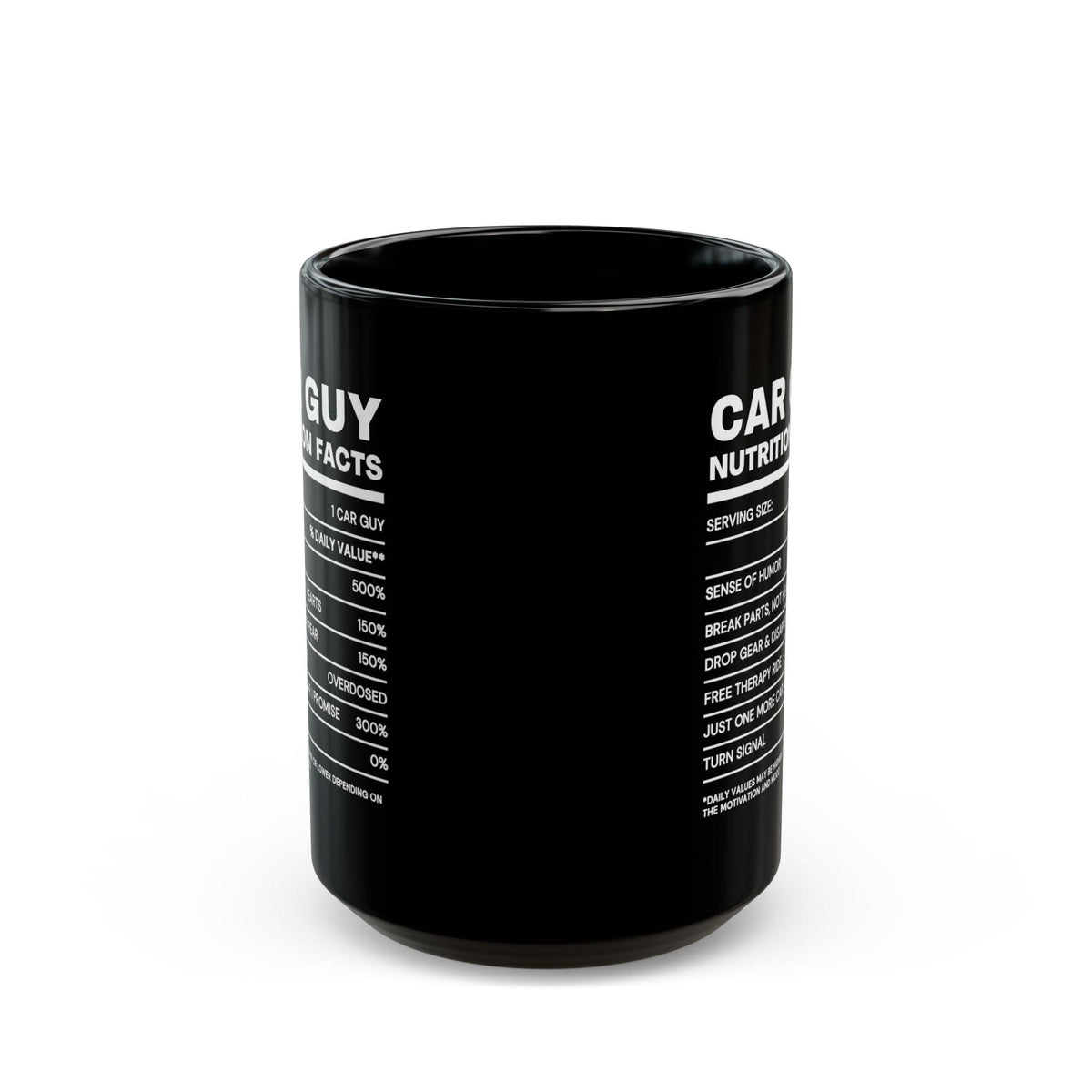 Car Guy Nutrition Facts Mug | Funny Car Enthusiast Gift